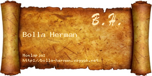 Bolla Herman névjegykártya